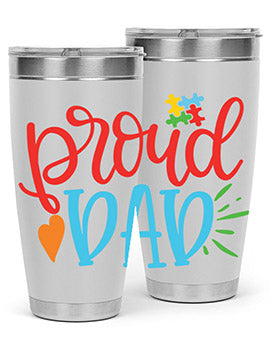 proud dad Style 36#- autism- Tumbler
