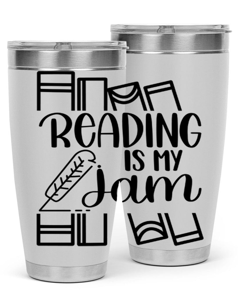 reading is my jam 29#- reading- Tumbler