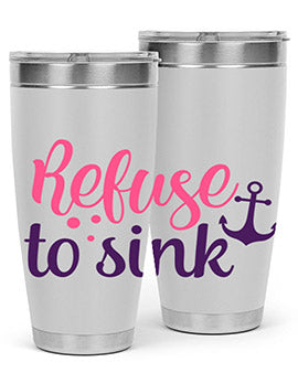 refuse to sink Style 4#- breast cancer- Tumbler