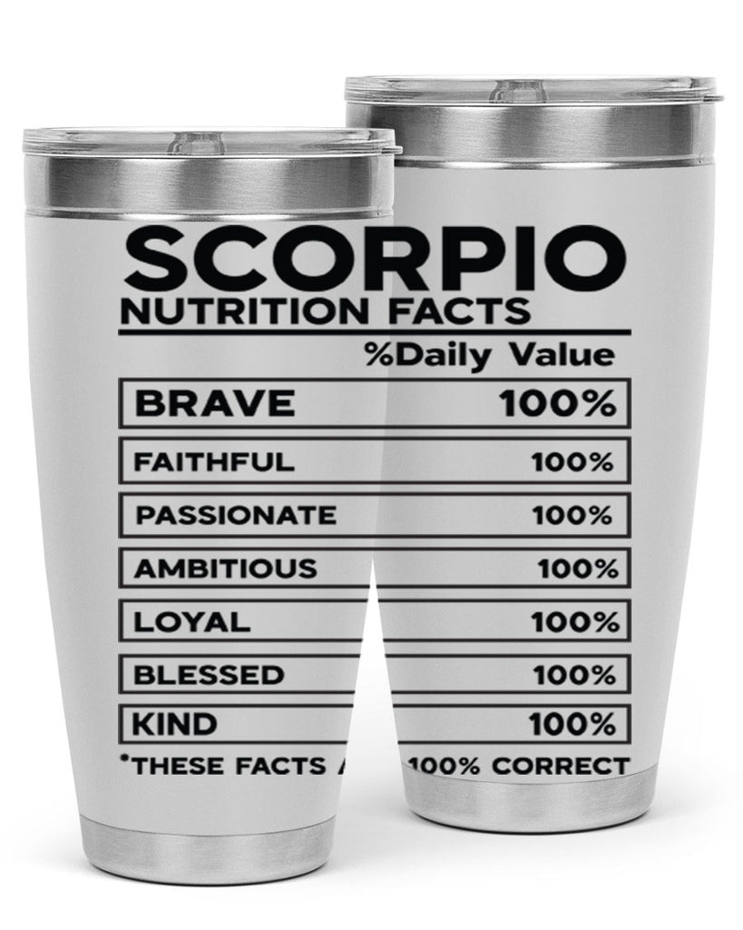 scorpio Nutrition Facts 434#- zodiac- Tumbler