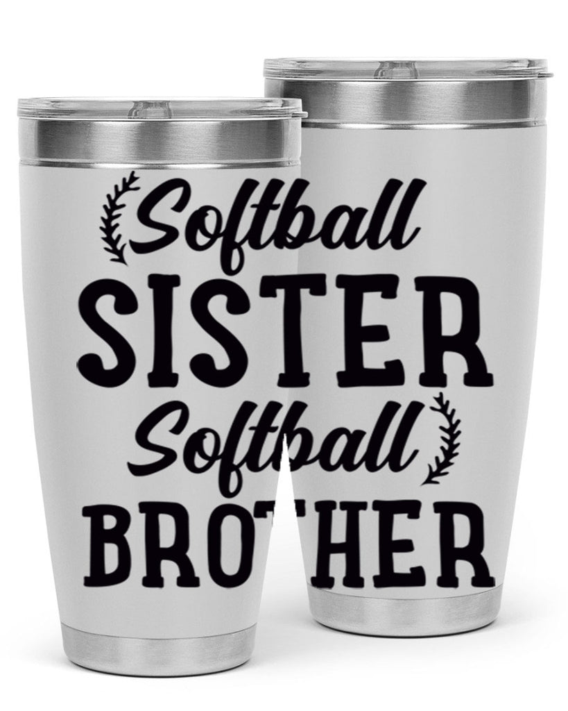 softball sister softball brother 2273#- softball- Tumbler