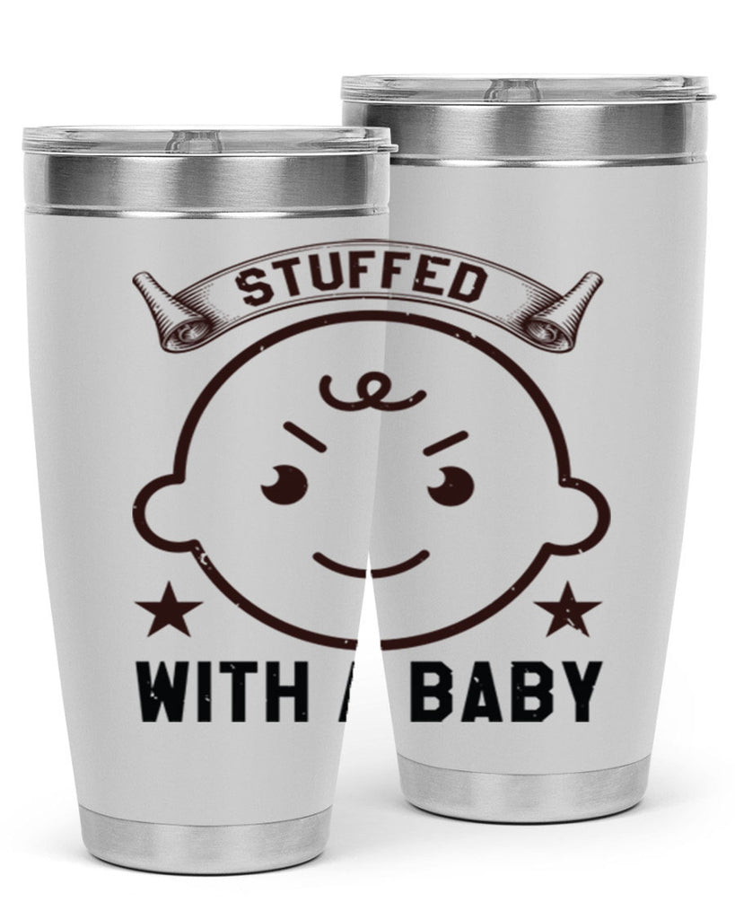 stuffed with a baby Style 14#- baby shower- tumbler