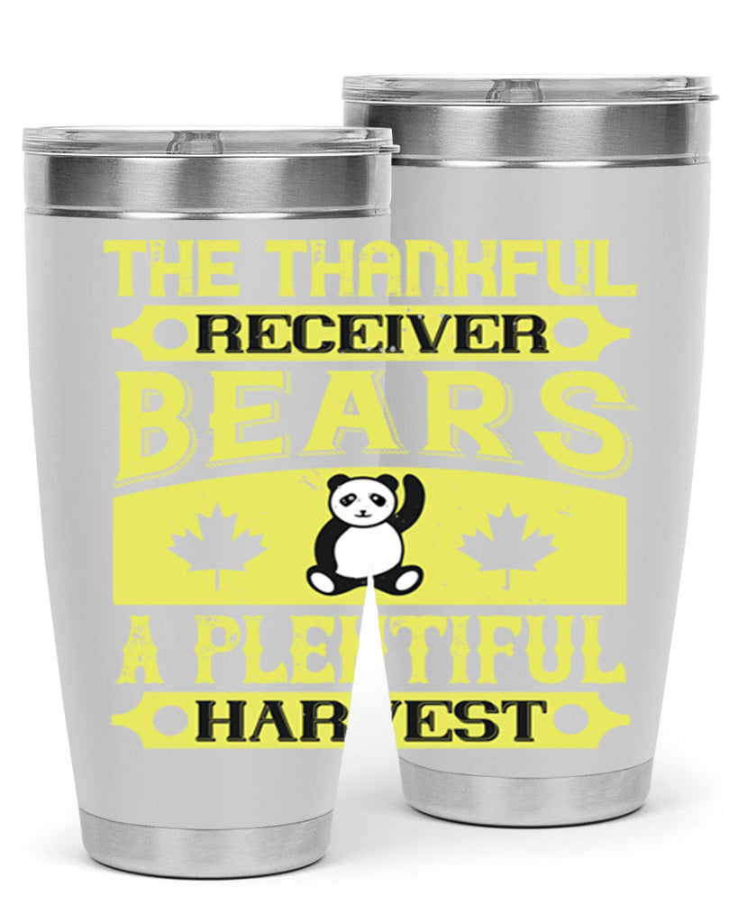 the thankful receiver bears a plentiful harvest 2#- thanksgiving- Tumbler