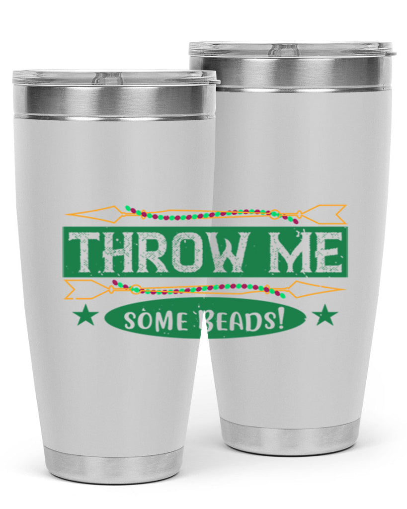 throw me some beads 34#- mardi gras- Tumbler