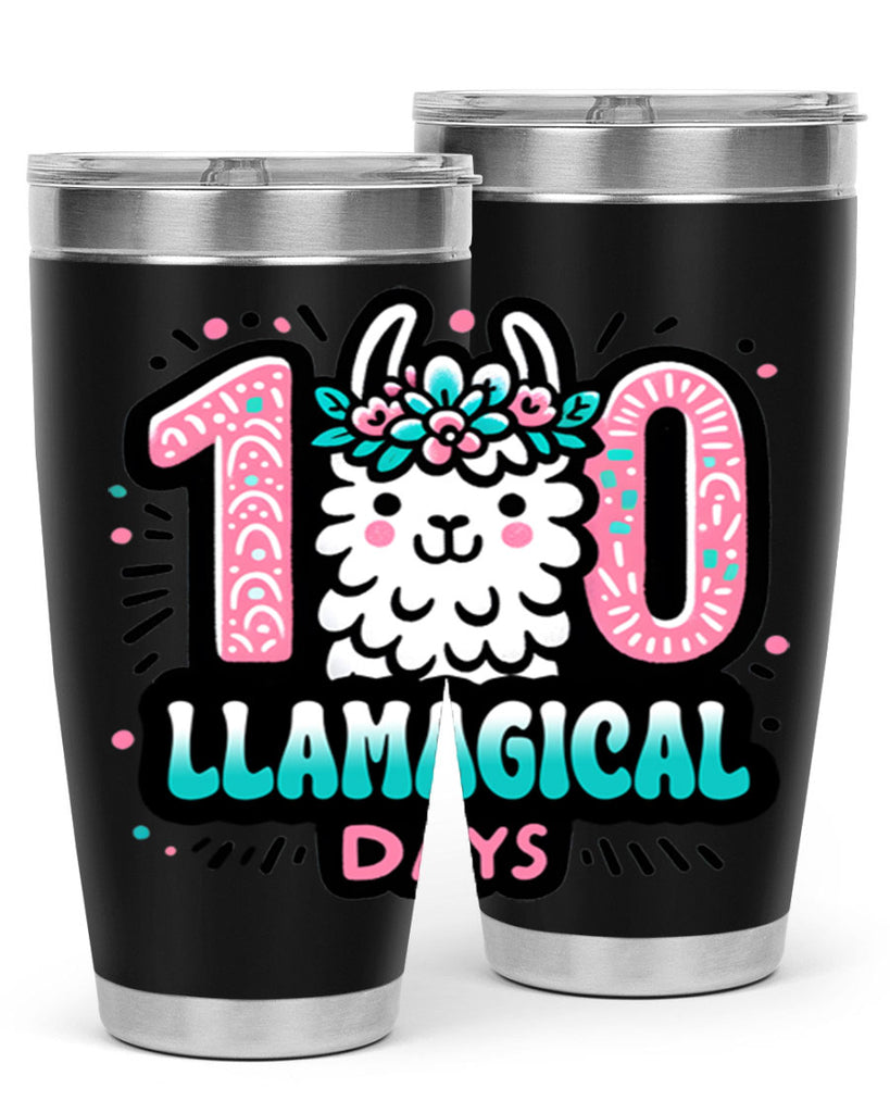 100 Llamagical Days Sublimation 35#- 100 days of school- Tumbler
