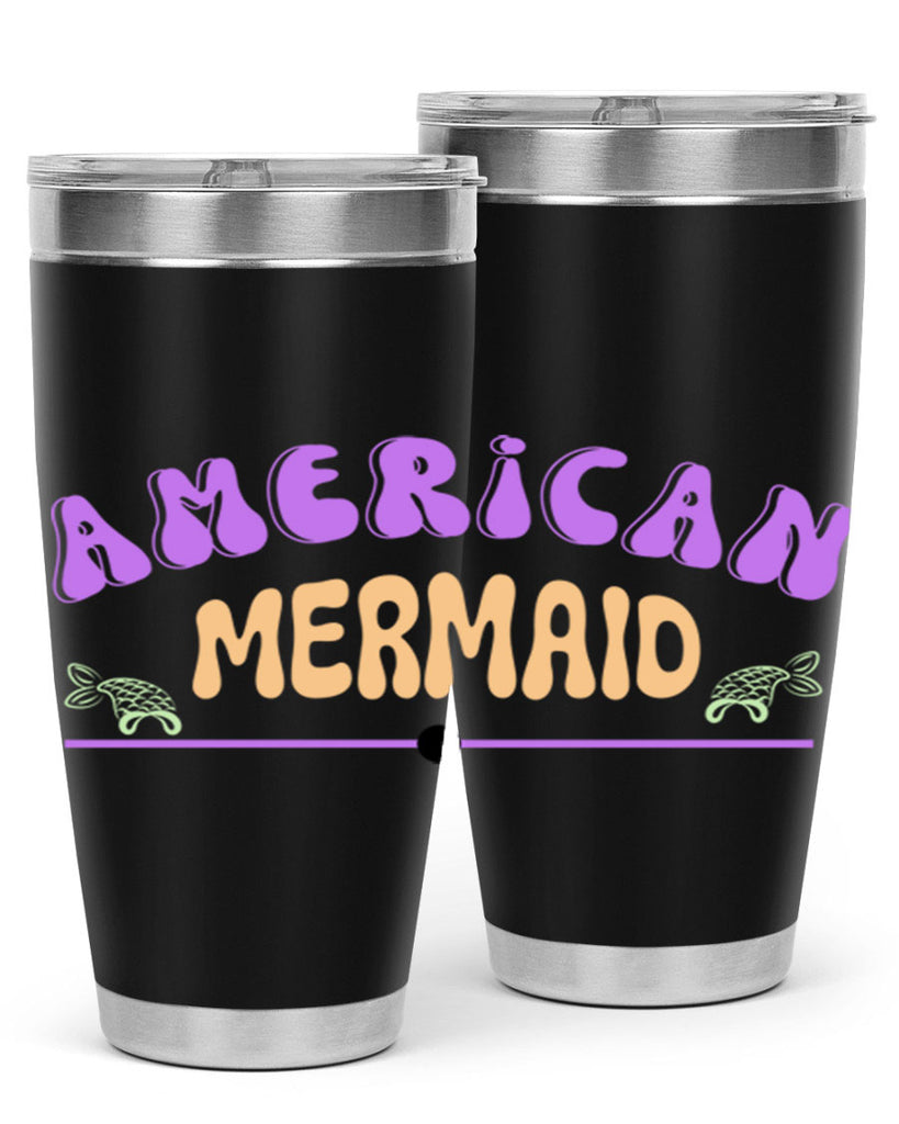 American Mermaid 16#- mermaid- Tumbler