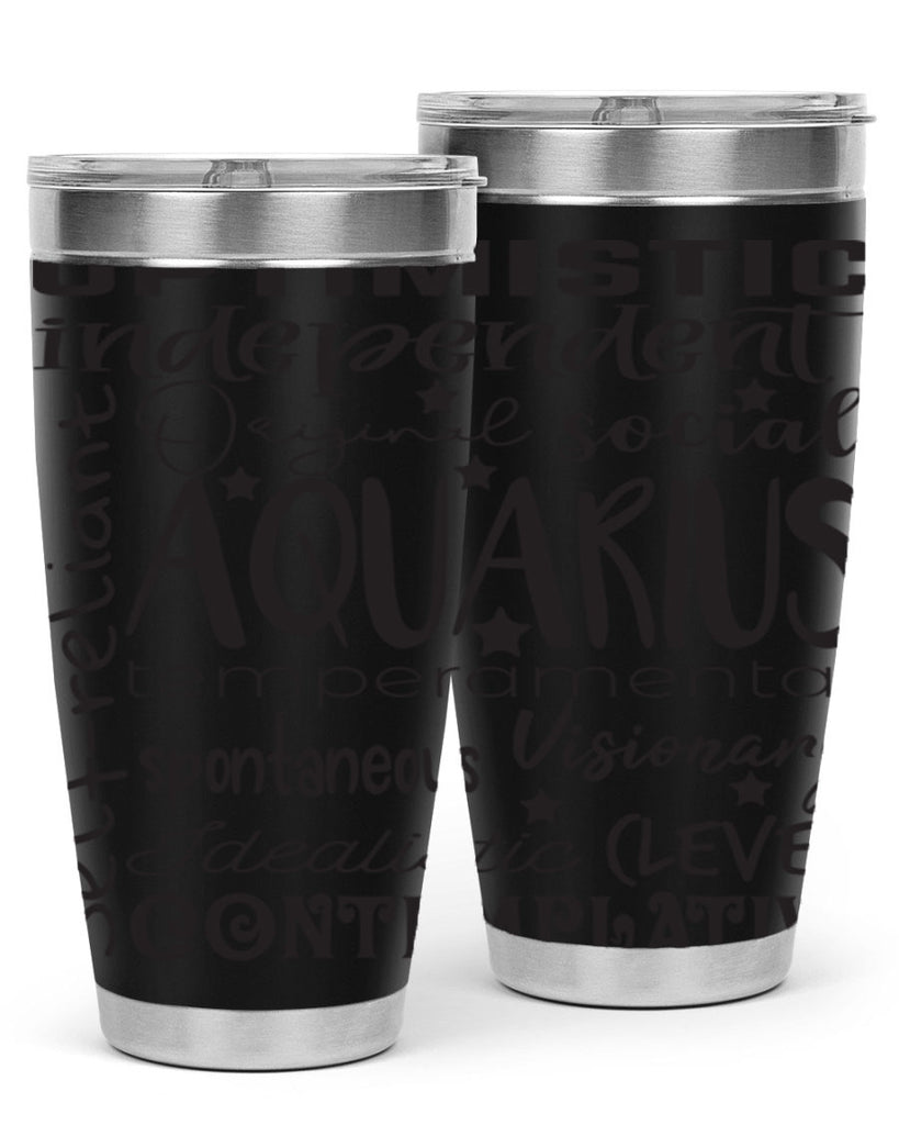 Aquarius 563#- zodiac- Tumbler