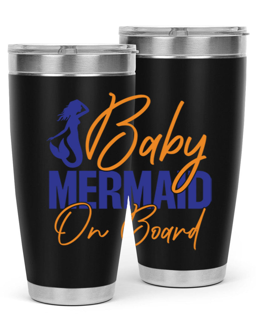 Baby Mermaid on Board 20#- mermaid- Tumbler