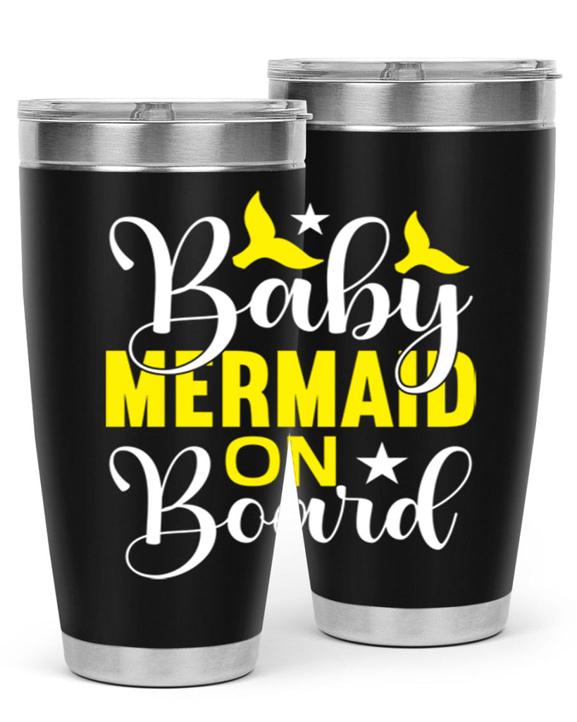Baby Mermaid on Board 21#- mermaid- Tumbler