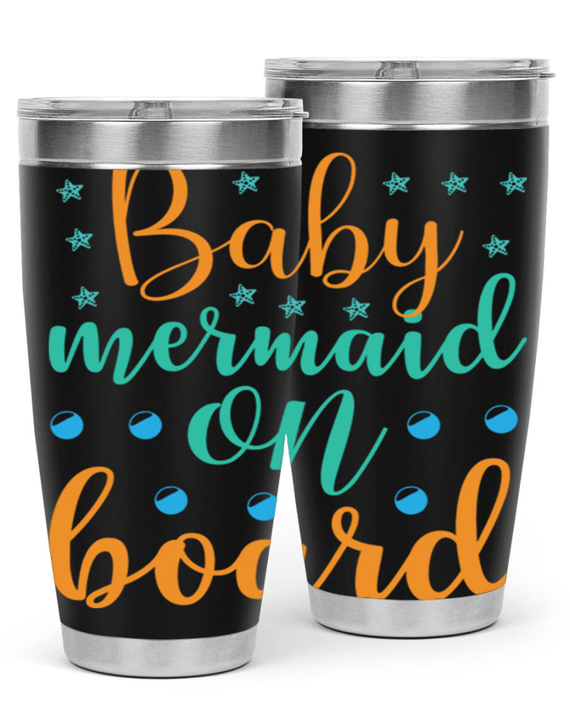 Baby Mermaid on Board 40#- mermaid- Tumbler