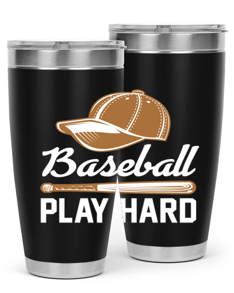 Baseball play 1444#- baseball- Tumbler