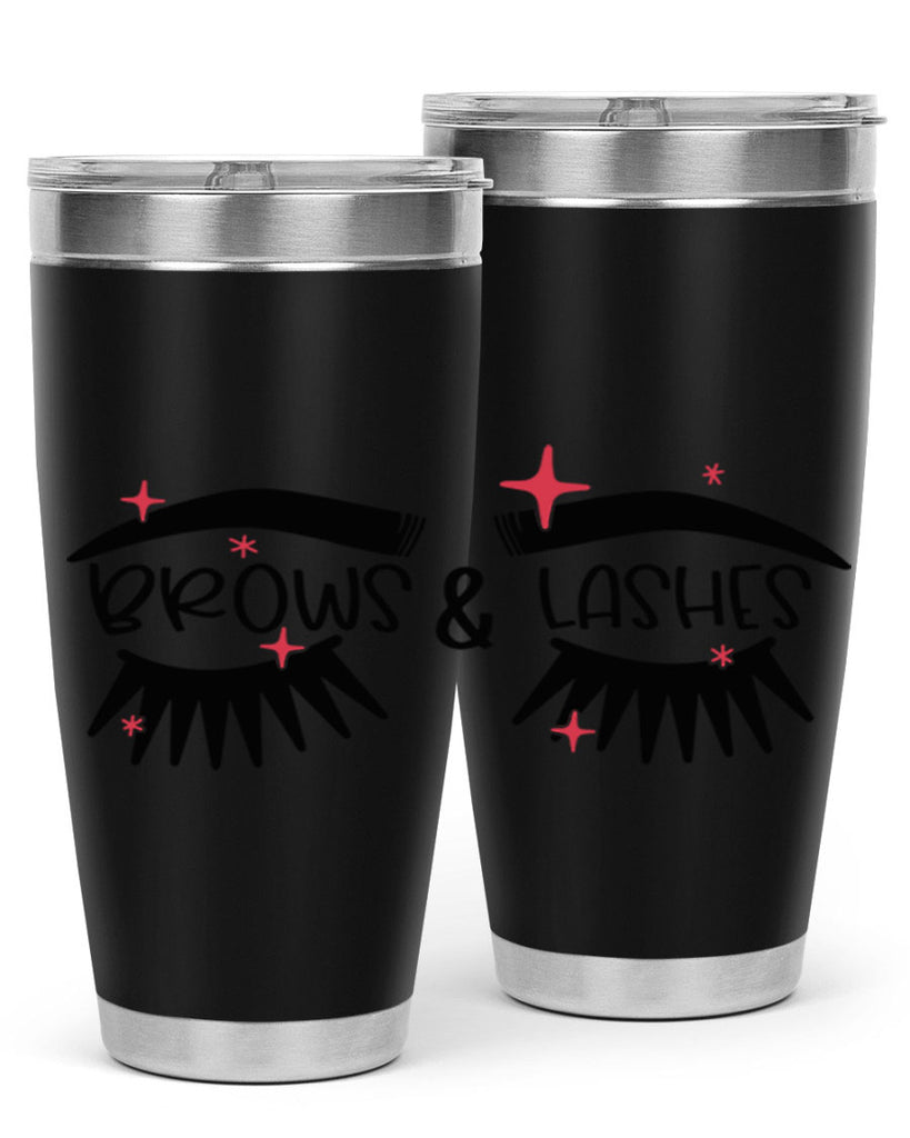 Brows Lashes Style 123#- make up- Tumbler