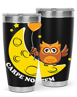 Carpe Noctem Moon Stars Owl A TurtleRabbit 1#- owl- Tumblers