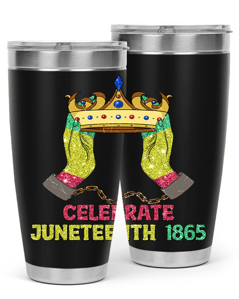Celebrate Juneteenth 1865 Crown Designs 2#- Juneteenth- tumbler