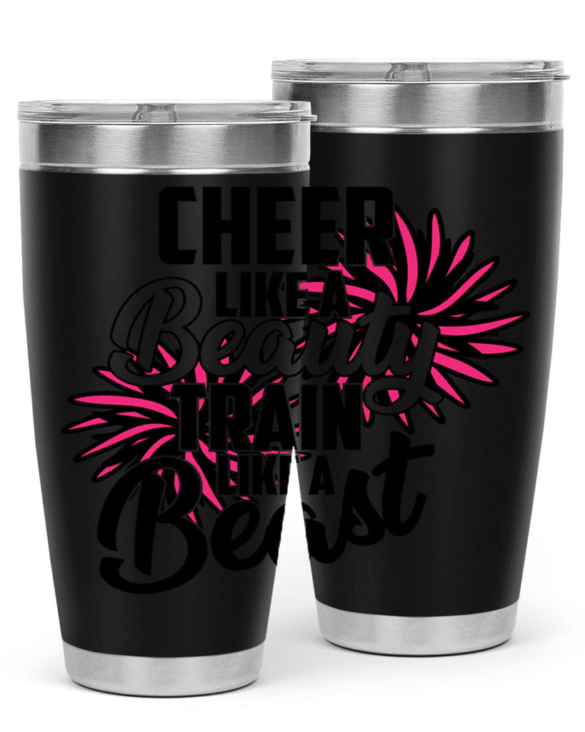 Cheer like a Beauty Train like a Beast 1388#- cheer- Tumbler