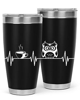 Funny Coffee Lover Night Owl A TurtleRabbit 5#- owl- Tumblers