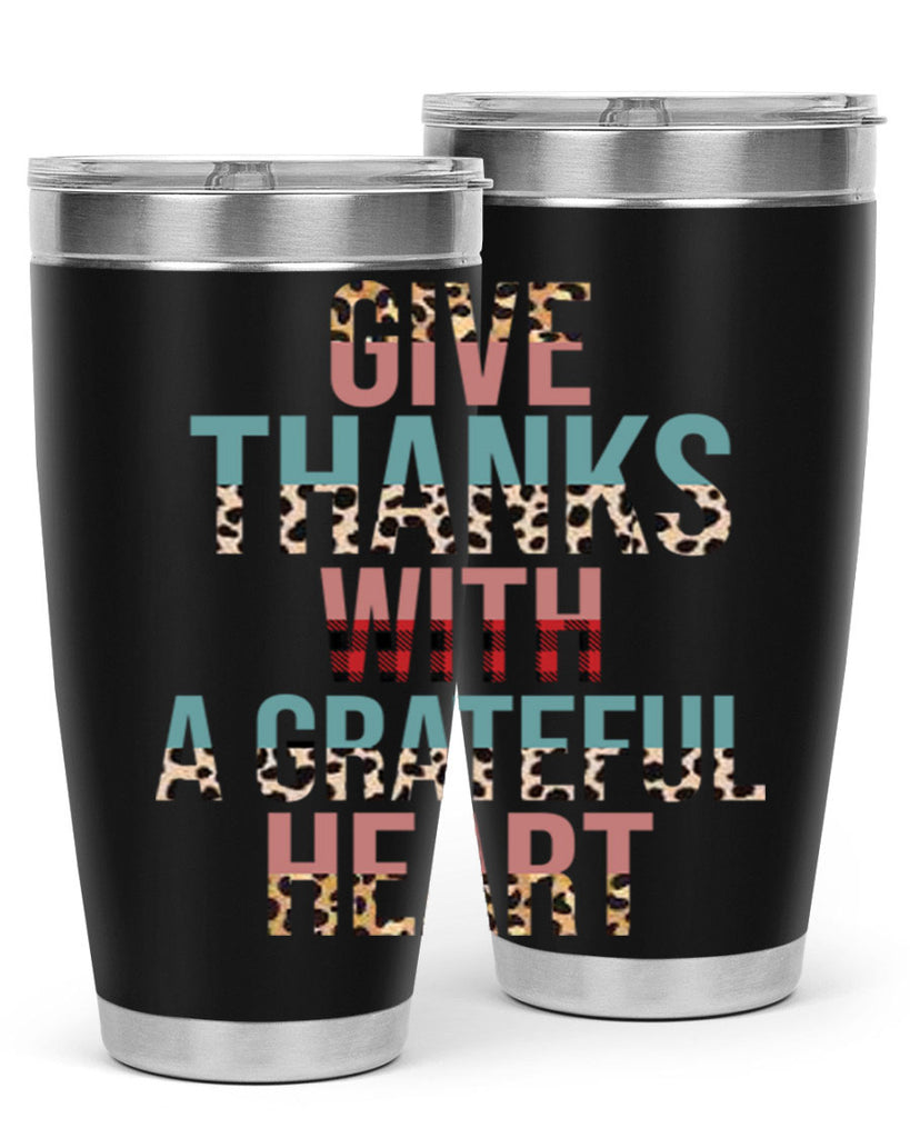 Give thanks with a grateful heart 195#- fall- Tumbler