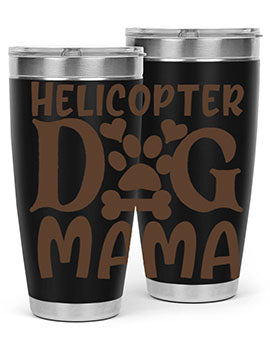 Helicopter Dog Mama Style 87#- dog- Tumbler