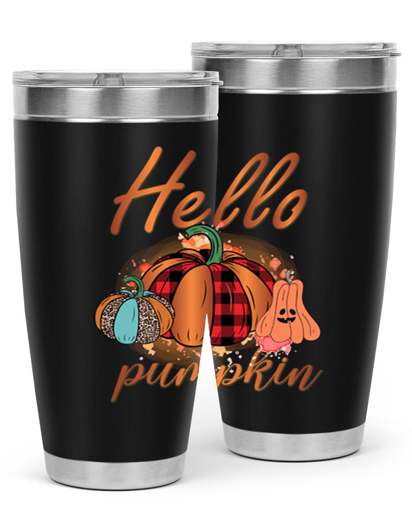 Hello Pumpkin 284#- fall- Tumbler