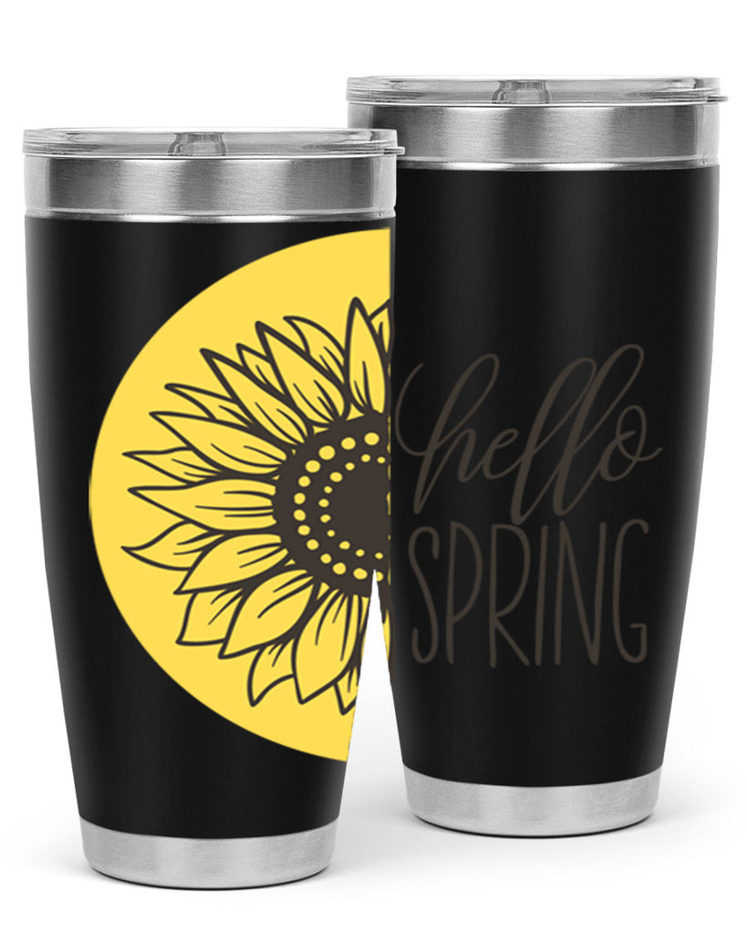 Hello spring half sunflower199#- spring- Tumbler