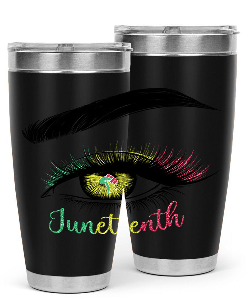 Juneteenth 1865 GirlS Eye 3#- Juneteenth- tumbler