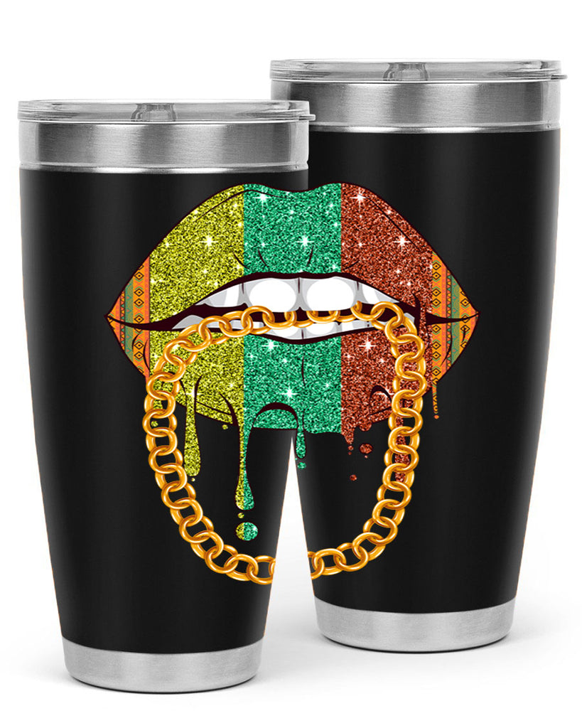 Juneteenth Women Melanin Girl Lips Png 25#- Juneteenth- tumbler