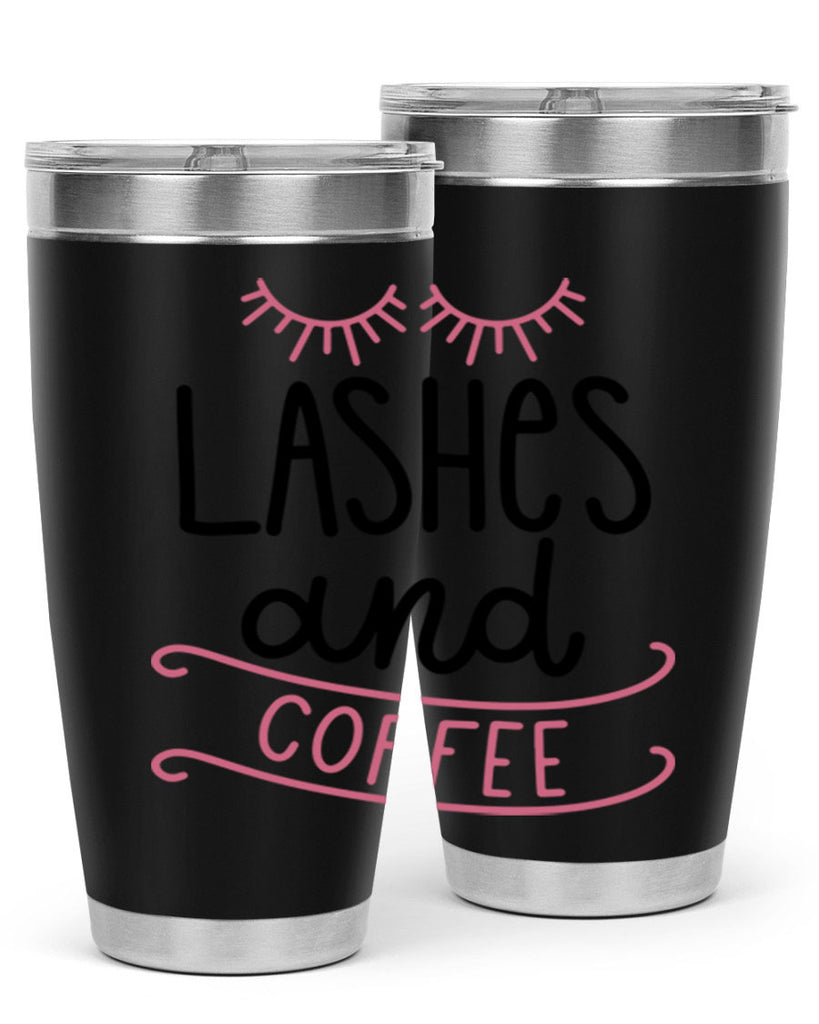 Lashes and Coffee Style 68#- make up- Tumbler