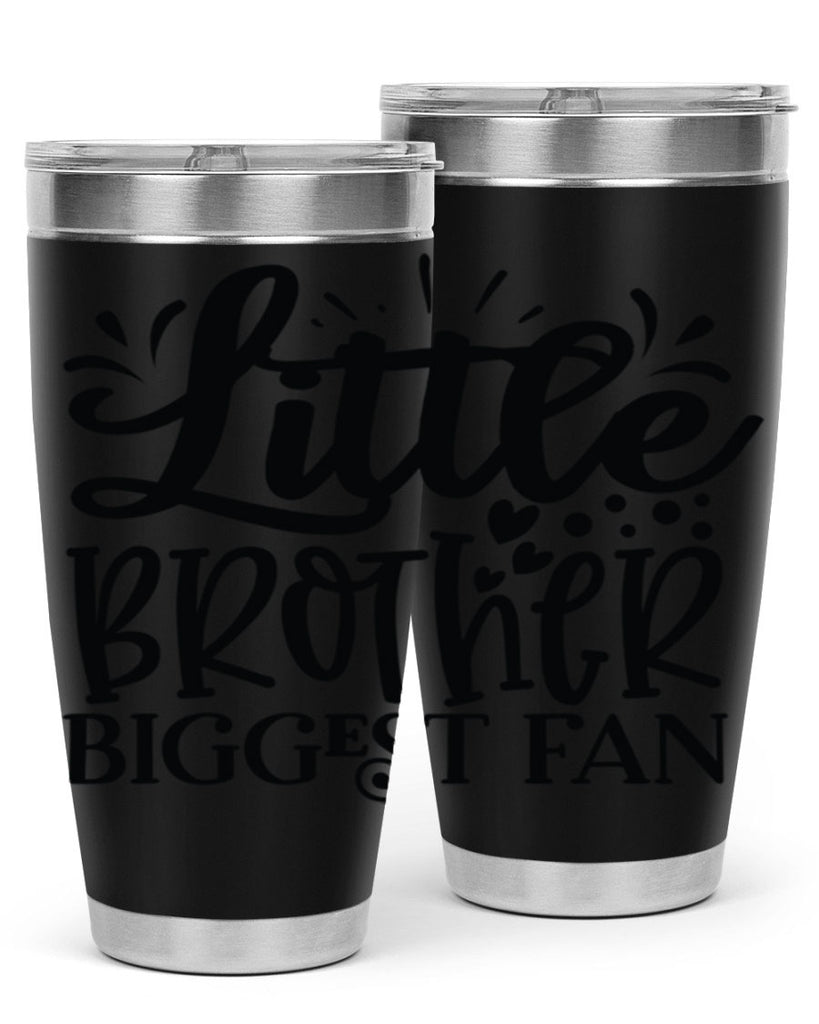 Little Brother Biggest Fan 2056#- baseball- Tumbler