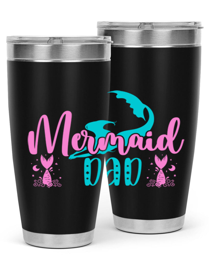 Mermaid Dad 356#- mermaid- Tumbler