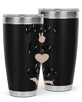 Peace Love Dogs Style 11#- dog- Tumbler