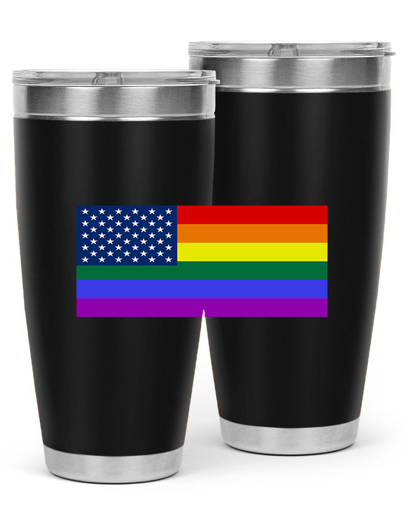 Rainbow american flag 11#- lgbt- Tumbler