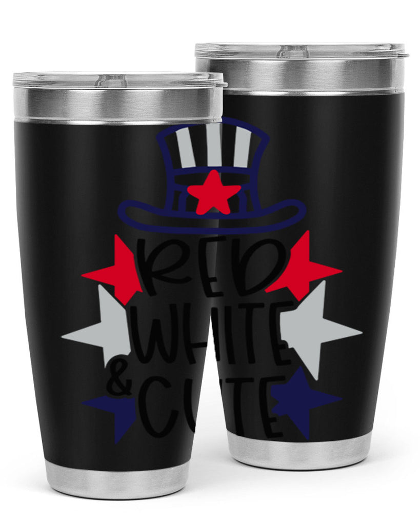 Red White Cute Style 169#- Fourt Of July- Tumbler