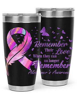 Remember heir Love Alzheimer Awareness 213#- alzheimers- Tumbler