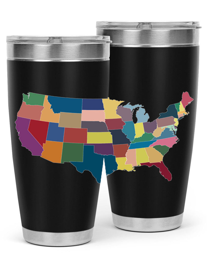 Separate Color Map Style 73#- Fourt Of July- Tumbler