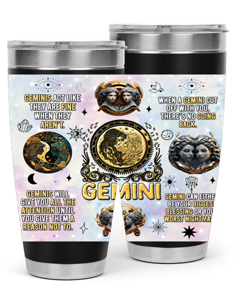 StraightGemini 472#- zodiac- Tumbler