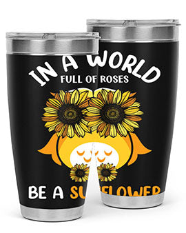 Sunflower Owl In A World A TurtleRabbit 18#- owl- Tumblers