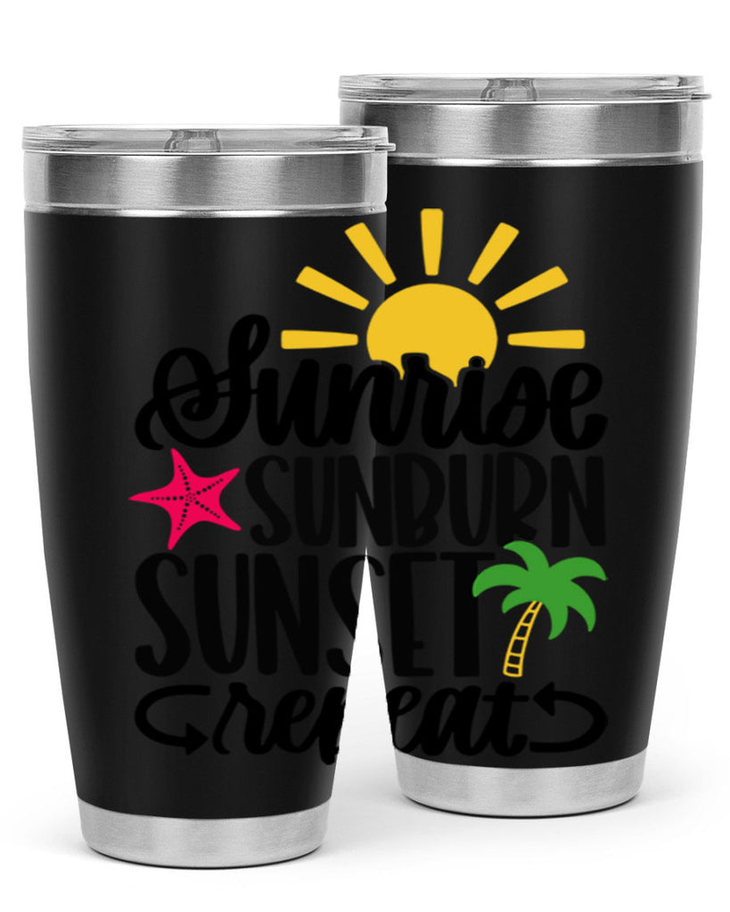 Sunrise Sunburn Sunset Repeat Style 16#- summer- Tumbler