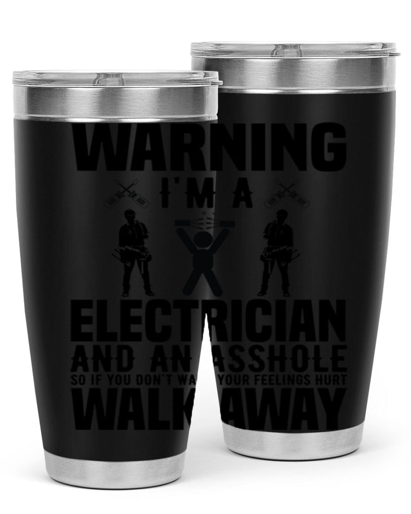 Warning Style 4#- electrician- tumbler