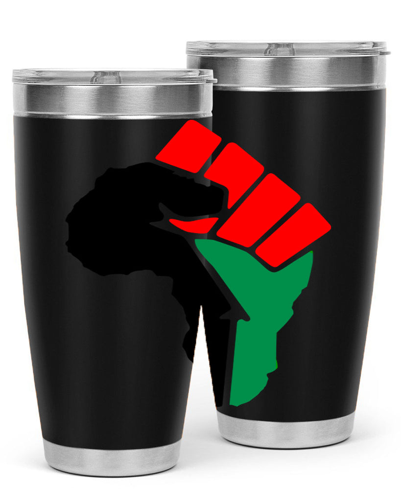 african power fist 274#- black words phrases- Cotton Tank