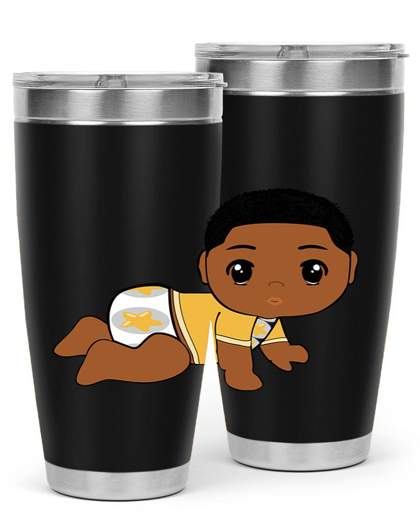 black baby boy 2#- black men - boys- tumbler