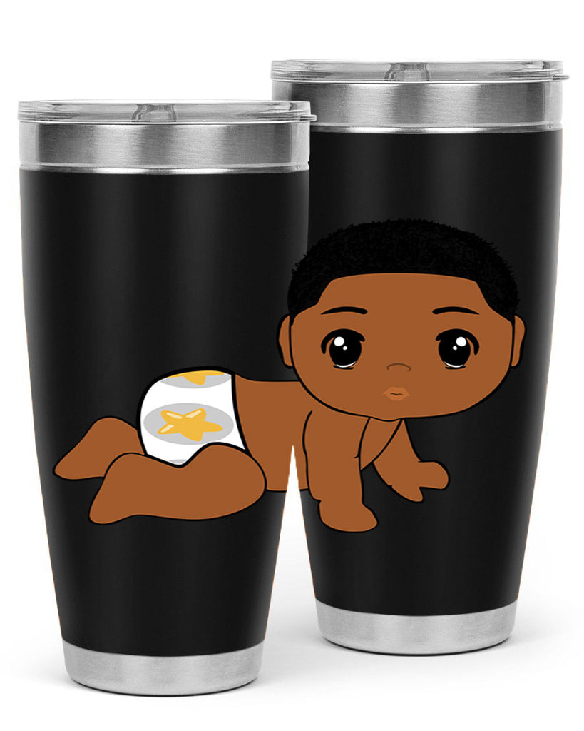 black baby boy 3#- black men - boys- tumbler