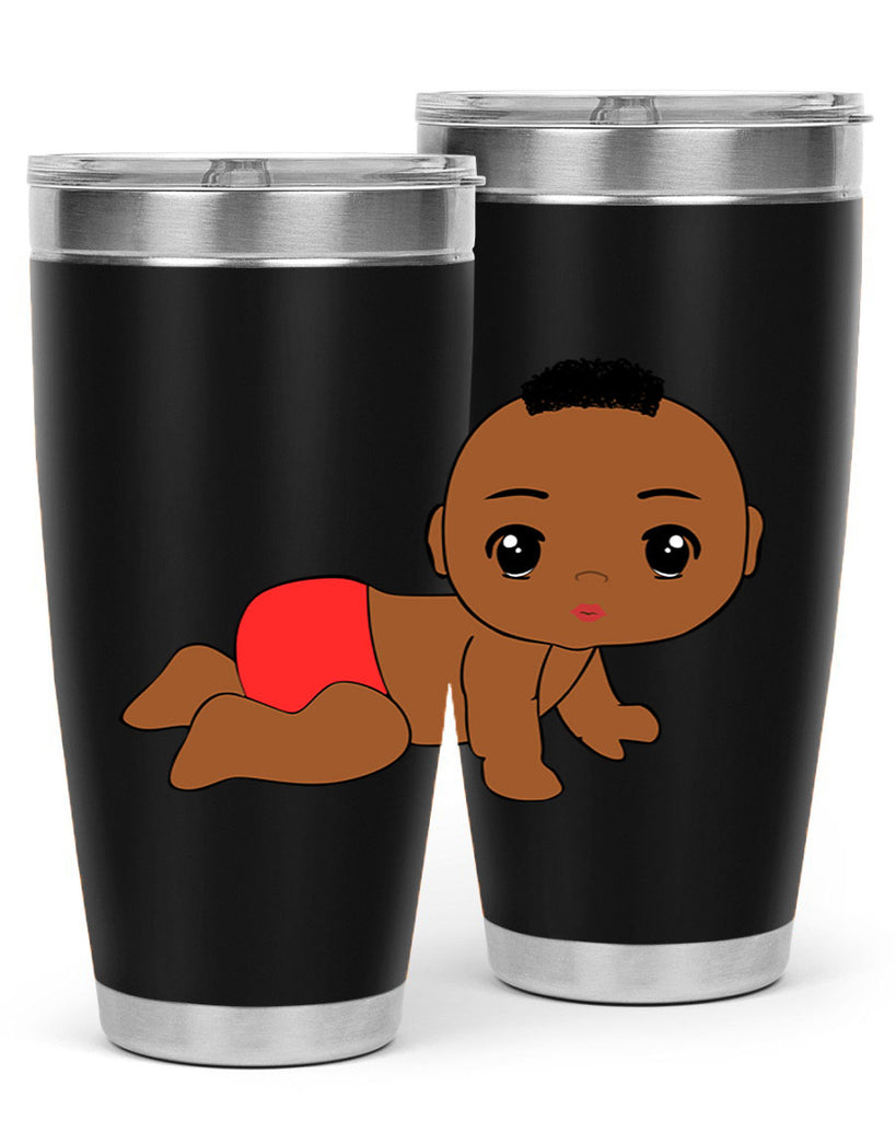 black baby boy 5#- black men - boys- tumbler