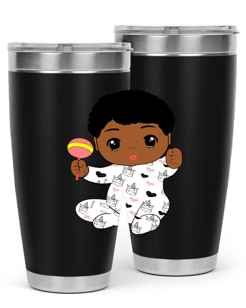 black baby boy 7#- black men - boys- tumbler