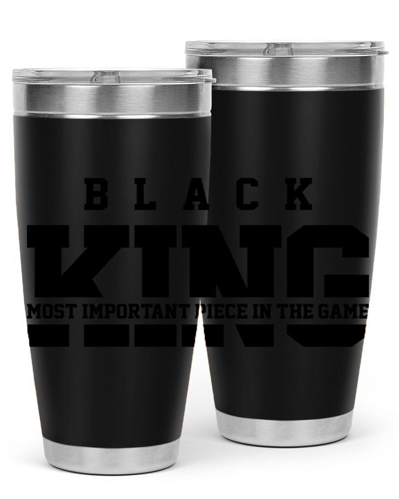 black king 233#- black words phrases- Cotton Tank