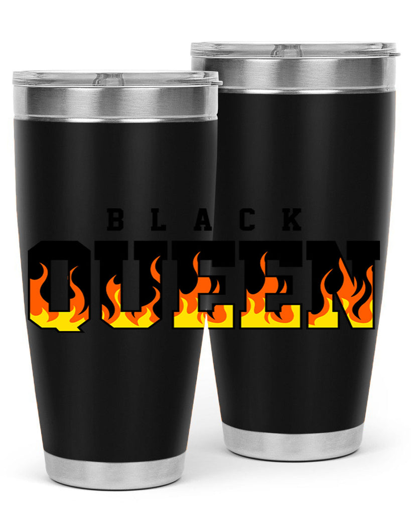 black queen flames 220#- black words phrases- Cotton Tank