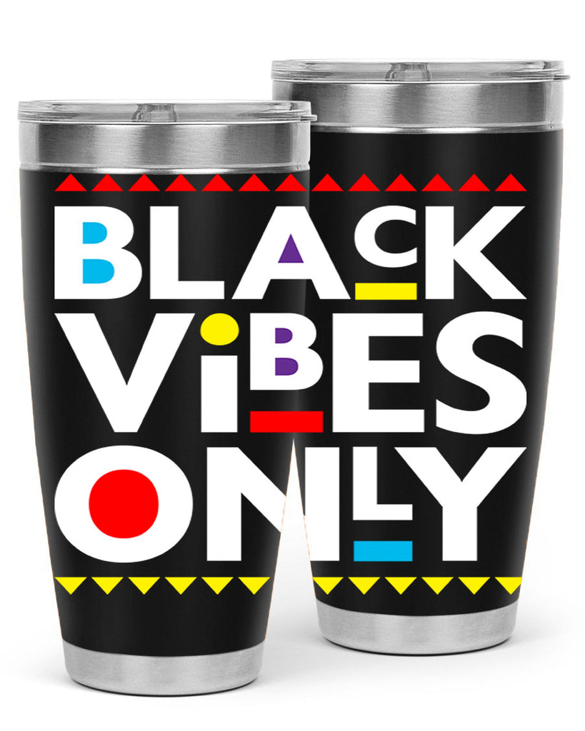 black vibes only 217#- black words phrases- Cotton Tank