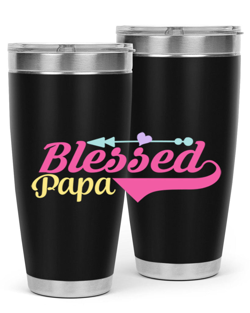 blessed papa 73#- grandpa - papa- Tumbler