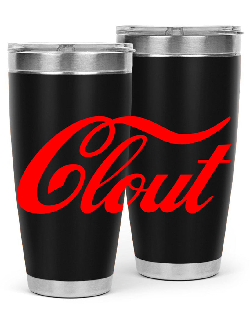 clout 185#- black words phrases- Cotton Tank