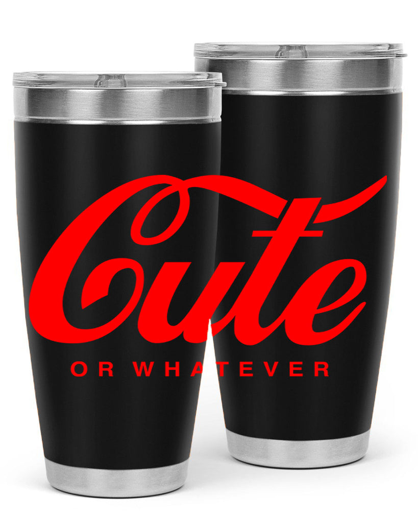 cute or whatever 179#- black words phrases- Cotton Tank