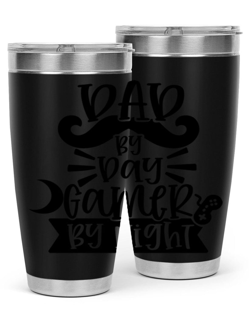 dad by day gamer 67#- fathers day- Tumbler